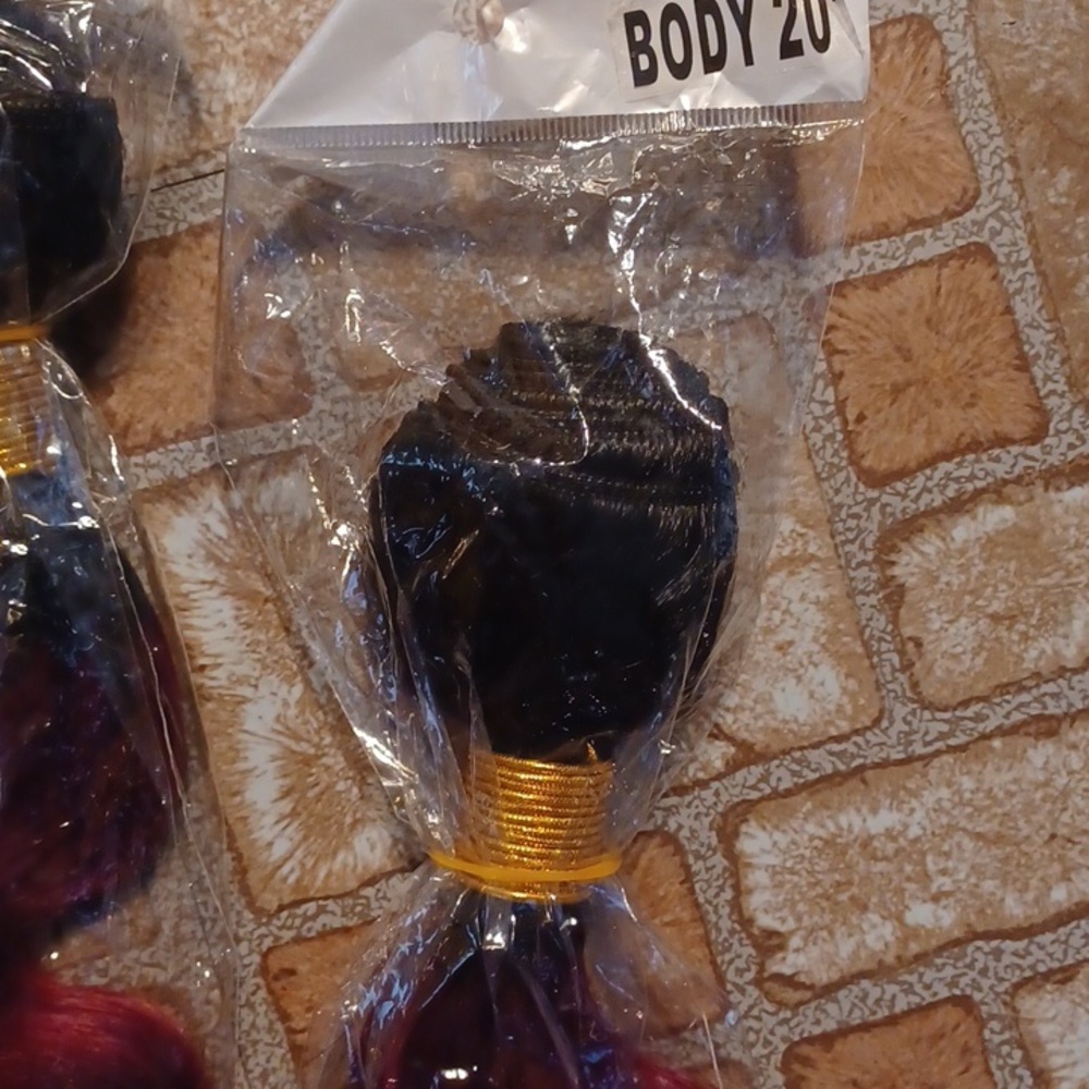 Hair extensions sew in blonde extensions 20 inch body 24 body black to … - Picture 3 of 5